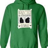 Attempted Murder Hoodie - Retro Graphic Pullover Hoodie for Men & Women - Green