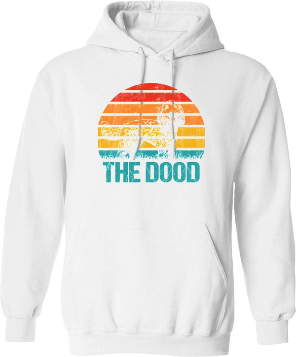 Australian Labradoodle Vintage Retro Hoodie - Retro Graphic Cosy Pullover - White