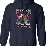 Autism Funny Rizz Em With The Tism Meme Autistic Racoon Hoodie - Navy