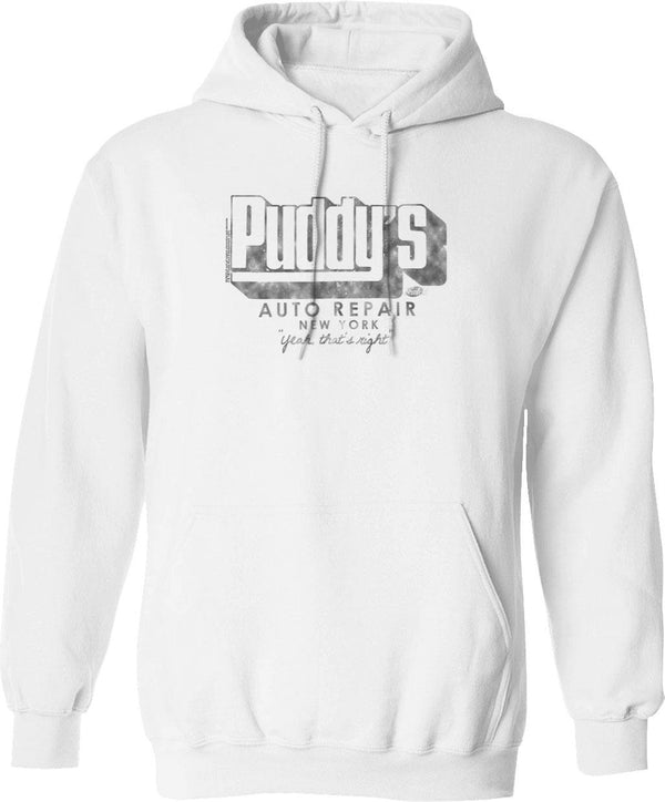 Auto Repair Hoodie - Retro Graphic Pullover Hoodie for Men & Women - White