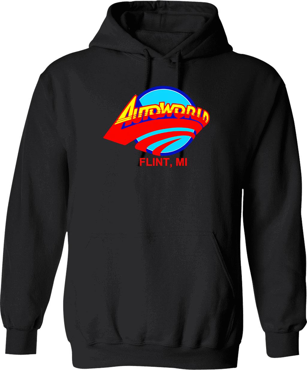 Autoworld Hoodie - Retro Graphic Pullover Hoodie for Men & Women - Black