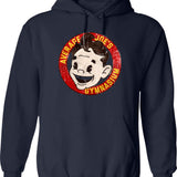 Average Joe's Gymnasium Funny Hoodie - Sarcastic Humor Graphic Hoodie - Navy