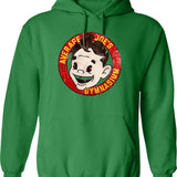 Average Joe's Gymnasium Funny Hoodie - Sarcastic Humor Graphic Hoodie - Green