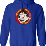 Average Joe's Gymnasium Funny Hoodie - Sarcastic Humor Graphic Hoodie - Blue