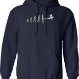 Aviation Hoodie - Retro Graphic Pullover Hoodie for Men & Women - Navy