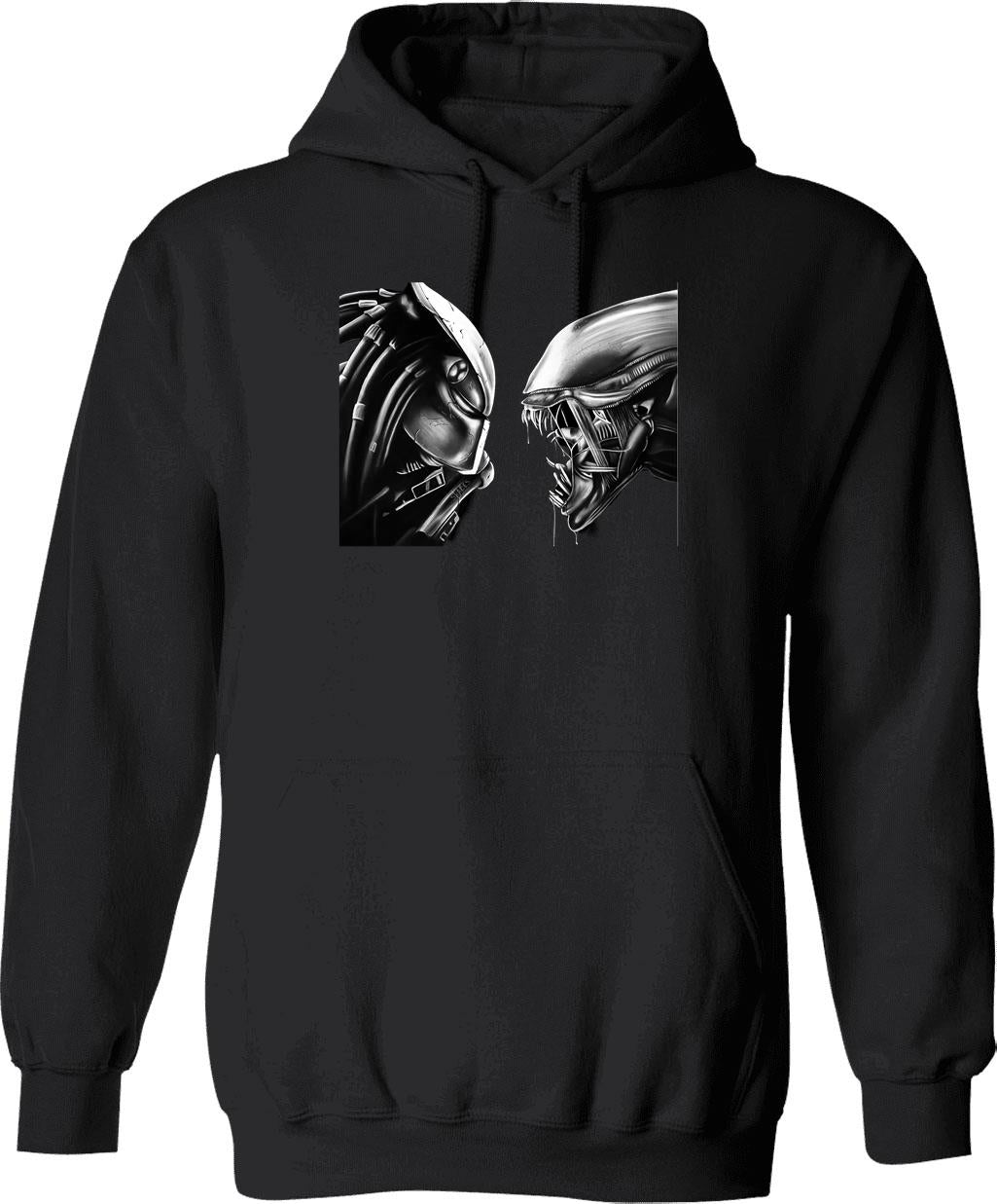 Avp Graphic Pullover Hoodie - Black