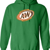 Aw - Logo Hoodie - Retro Graphic Pullover Hoodie for Men & Women - Green