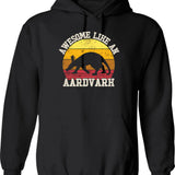 Awesome Aardvark Costume Funny Vintage Anteater Animal Hoodie - Black