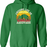 Awesome Aardvark Costume Funny Vintage Anteater Animal Hoodie - Green