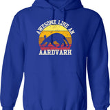 Awesome Aardvark Costume Funny Vintage Anteater Animal Hoodie - Blue