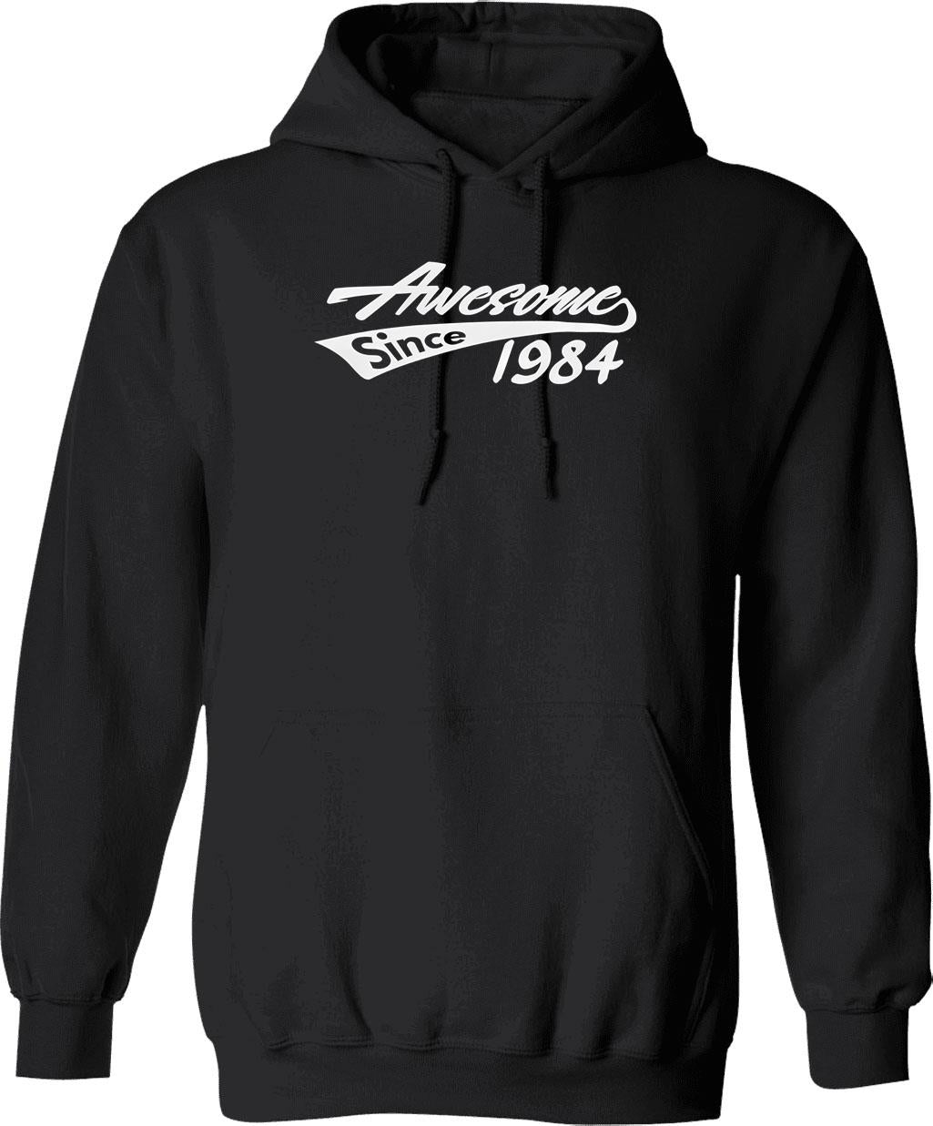 Awesome Since 1984 Cool 41st Birthday Gift Funny Vintage 41 Year Old Bday Gifts Boy Girl Hoodie - Black