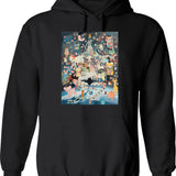 Aya Takano Hommage Hoodie - Retro Graphic Pullover Hoodie for Men & Women - Black