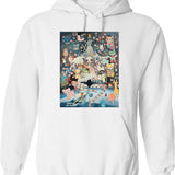 Aya Takano Hommage Hoodie - Retro Graphic Pullover Hoodie for Men & Women - White