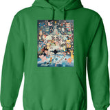 Aya Takano Hommage Hoodie - Retro Graphic Pullover Hoodie for Men & Women - Green