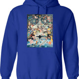 Aya Takano Hommage Hoodie - Retro Graphic Pullover Hoodie for Men & Women - Blue