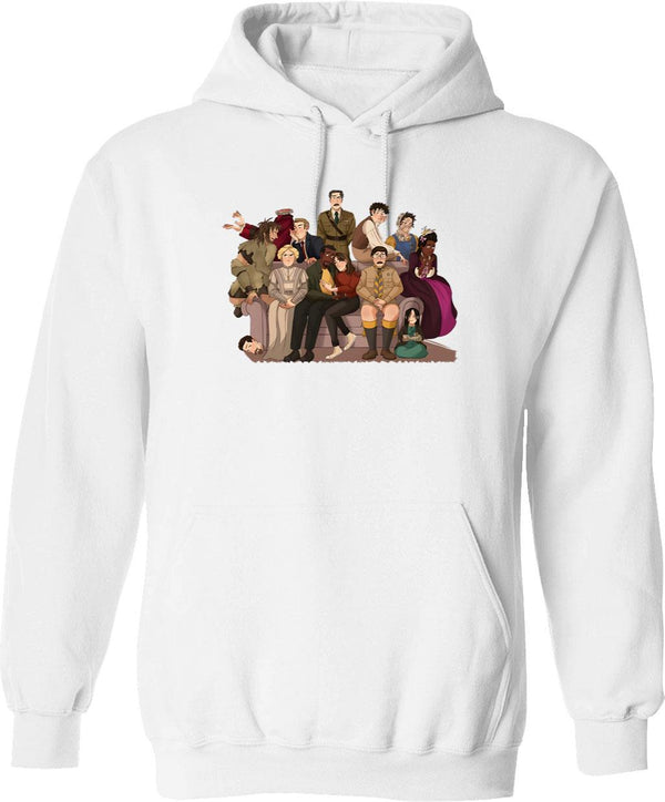 BBC Ghosts My Family Graphic Pullover Hoodie - White