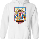 B.m.hex Gang Hoodie - Retro Graphic Pullover Hoodie for Men & Women - White