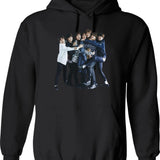 BTS Graphic Pullover Hoodie - Black