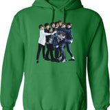 BTS Graphic Pullover Hoodie - Green