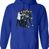 BTS Graphic Pullover Hoodie - Blue