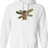 Baby Fairy Kitten Hoodie - Retro Graphic Pullover Hoodie for Men & Women - White