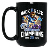 Back 2 Back Detroit 2024 North Champions Black Coffee Mug, Gift Coffee Mug - Black
