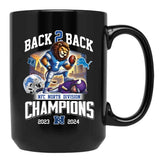 Back 2 Back Detroit 2024 North Champions Black Coffee Mug, Gift Coffee Mug