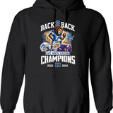 Back 2 Back Detroit 2024 North Champions Hoodie Graphic Pullover Hoodie - Black