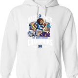 Back 2 Back Detroit 2024 North Champions Hoodie Graphic Pullover Hoodie - White