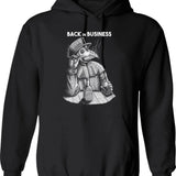 Back In Business Plague Doctor Hoodie - Retro Graphic Pullover Hoodie for Men & Women - Black