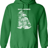 Back In Business Plague Doctor Hoodie - Retro Graphic Pullover Hoodie for Men & Women - Green