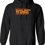 Back To The 80's Hoodie - Retro Graphic Pullover Hoodie for Men & Women - Black