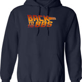 Back To The 80's Hoodie - Retro Graphic Pullover Hoodie for Men & Women - Navy