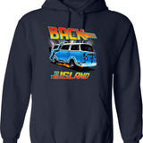 Back To The Island Spoof Hoodie - Retro Graphic Pullover Hoodie for Men & Women - Navy