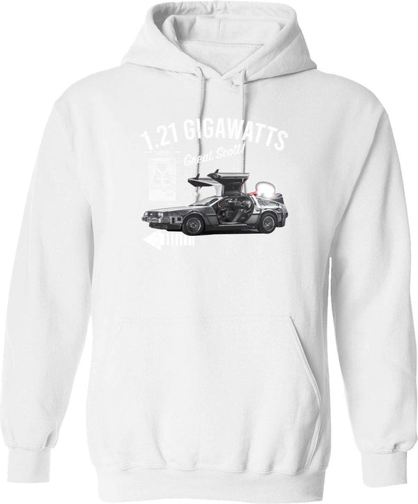 Back to The Future 1 Graphic Pullover Hoodie - White