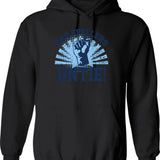 Bad Spellers Untie Hoodie - Retro Graphic Pullover Hoodie for Men & Women - Black