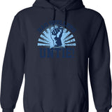 Bad Spellers Untie Hoodie - Retro Graphic Pullover Hoodie for Men & Women - Navy
