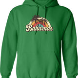 Bahamas Honeymoon Trip Hoodie - Retro Graphic Pullover Hoodie for Men & Women - Green