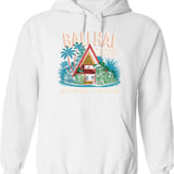 Bali Hai Lynnfield Ma Hoodie - Retro Graphic Pullover Hoodie for Men & Women - White