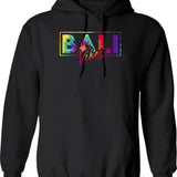 Bali Hoodie - Retro Graphic Pullover Hoodie for Men & Women - Black