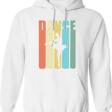 Ballet Dancing Dance Hoodie - Retro Graphic Pullover Hoodie for Men & Women - White