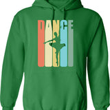 Ballet Dancing Dance Hoodie - Retro Graphic Pullover Hoodie for Men & Women - Green