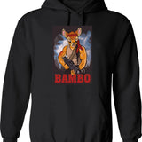 Bambo Hoodie - Retro Graphic Pullover Hoodie for Men & Women - Black
