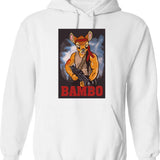Bambo Hoodie - Retro Graphic Pullover Hoodie for Men & Women - White