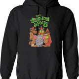 Banana Splits Hoodie - Retro Graphic Pullover Hoodie for Men & Women - Black