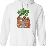 Banana Splits Hoodie - Retro Graphic Pullover Hoodie for Men & Women - White