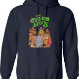 Banana Splits Hoodie - Retro Graphic Pullover Hoodie for Men & Women - Navy