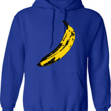 Banana Hoodie - Retro Graphic Pullover Hoodie for Men & Women - Blue