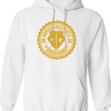 Banzai Institute Hoodie - Retro Graphic Pullover Hoodie for Men & Women - White