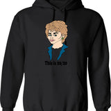 Barbara Waltersa Fan Art (1) Hoodie - Retro Graphic Pullover Hoodie for Men & Women - Black